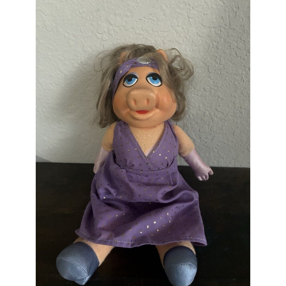 Miss Piggy Dress-Up Muppets Fisher Price Vintage 1980 Plush Doll Jim Henson